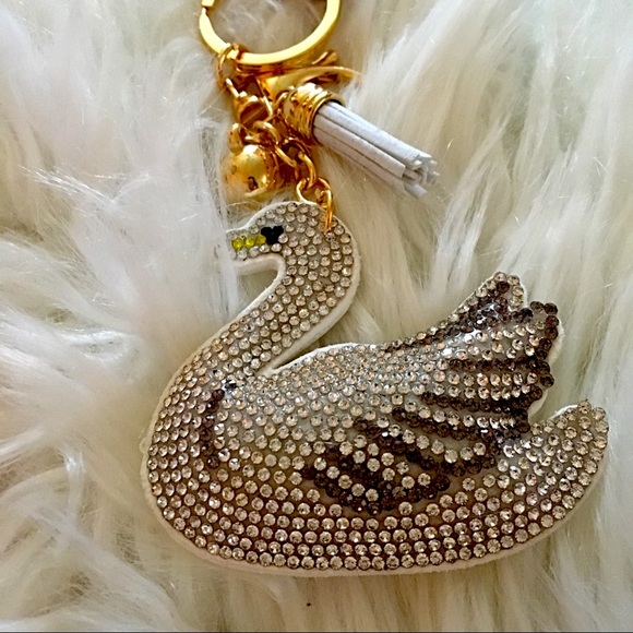 Accessories - My swan lake rhinestone keychain new.